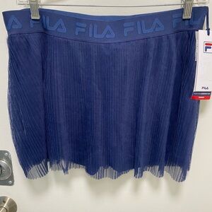 Fila Women's Navy Blue Pleated Skort,XL,w/attached shorts. Fancy and fun.50+UPF